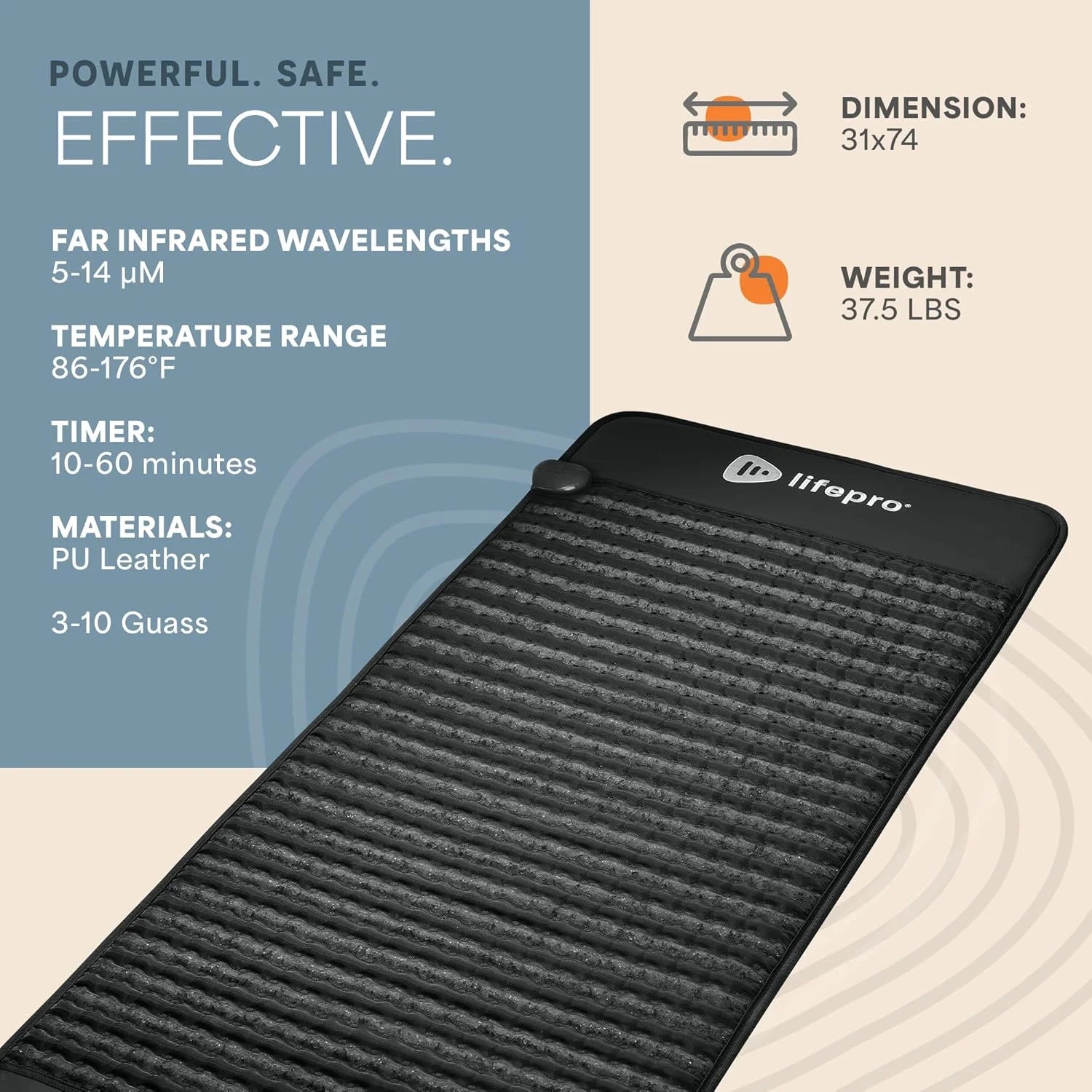 Lifepro Full-Length Foldable Far Infrared Heating Mat