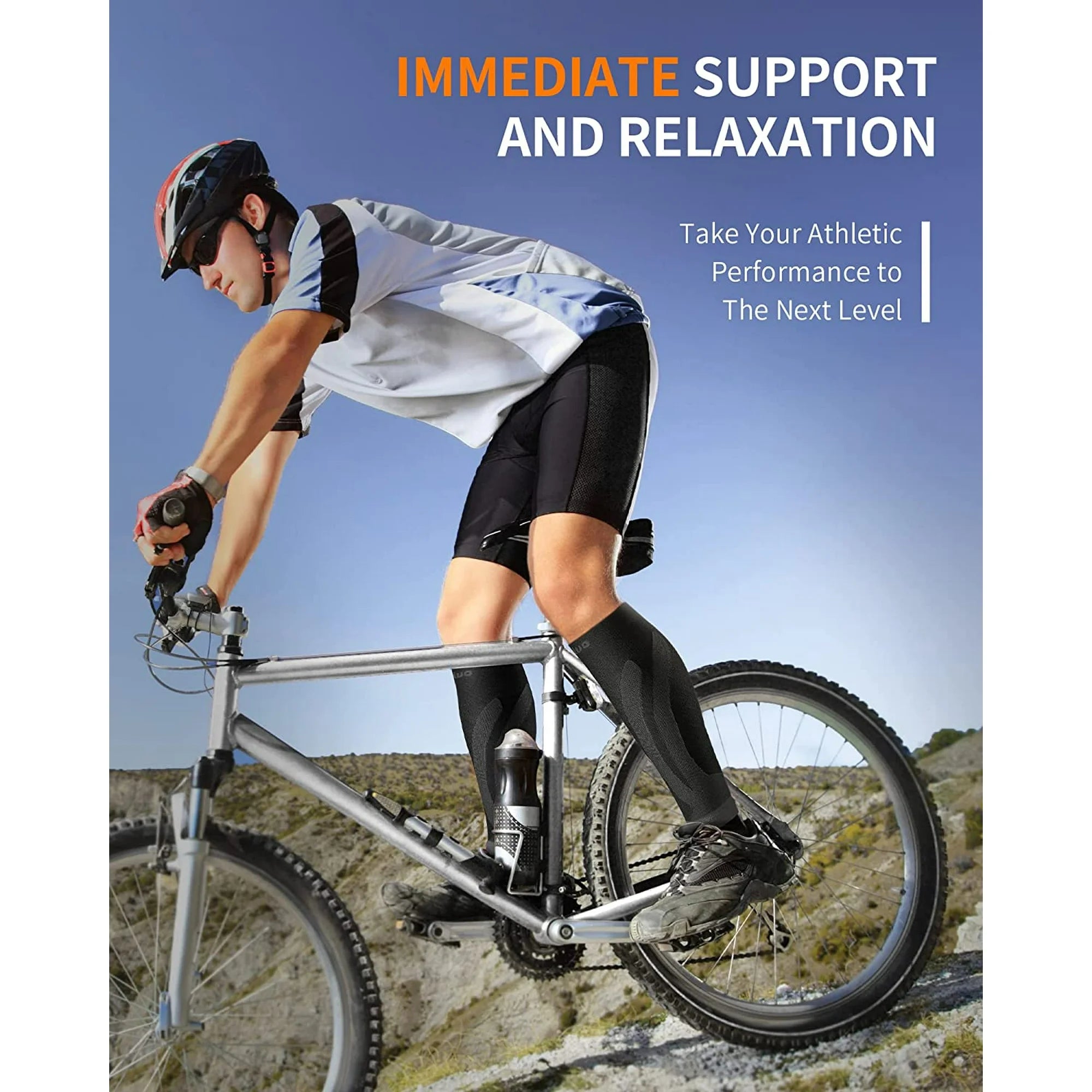 Cambivo 3 Pairs Calf Compression Sleeve for Women & Men, Leg Brace for Running, Cycling, Shin Splint Support for Workout