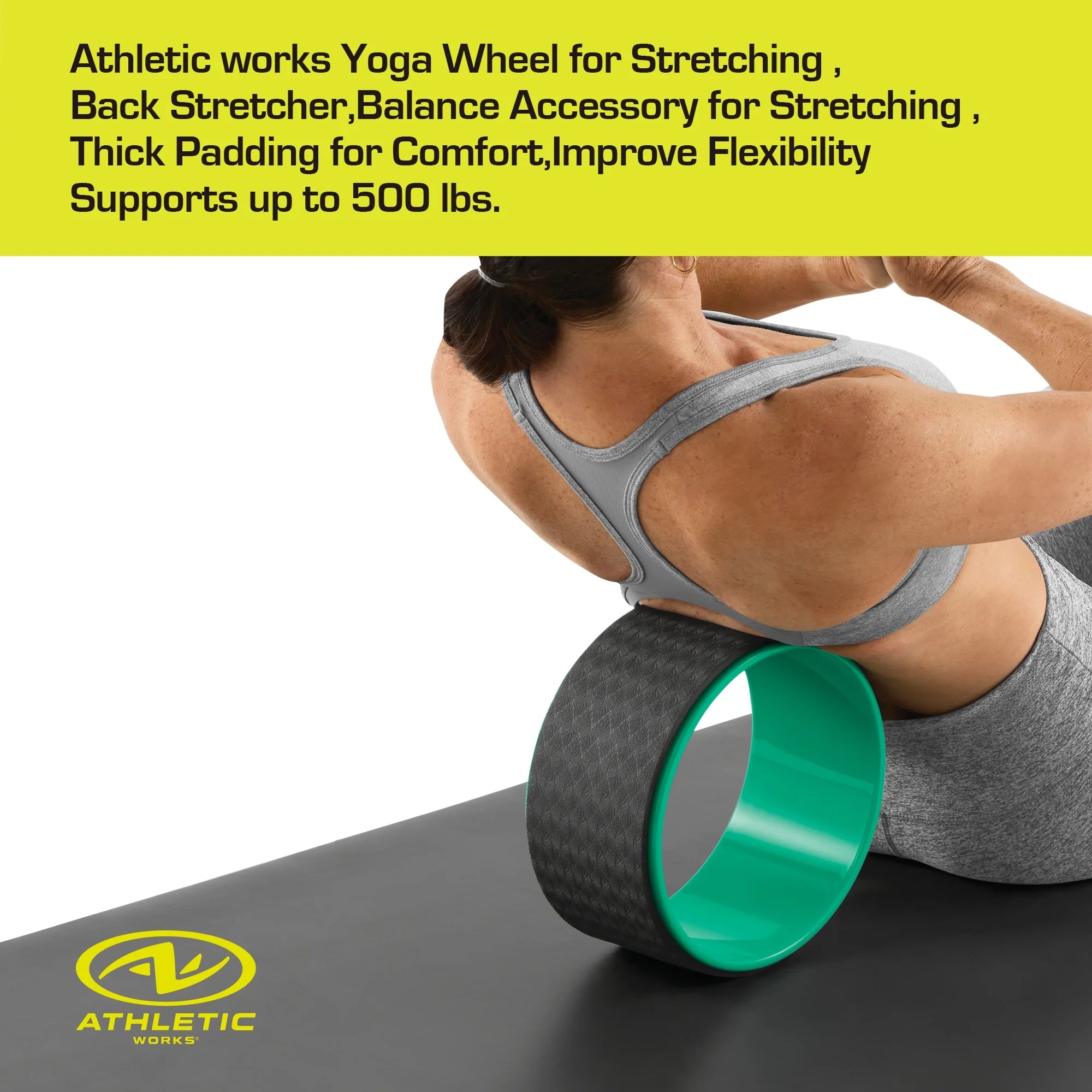 Athletic Works 10-Inch High Quality Yoga Wheel to Unlock Your Flexibility Potential